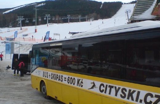 CITY SKI bus ve středisku Dolní Morava